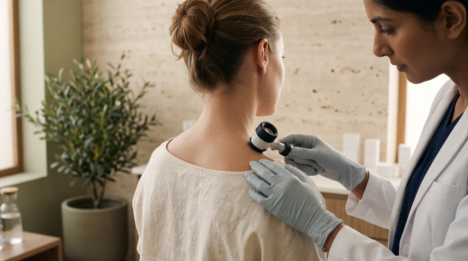 Dermatoskopik değerlendirme ile cilt lezyonu incelemesi